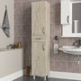 Hanah Home Mueble de Baño 2 Puertas 1 Cajón Selin Travertino Melamina 35x179x31.3cm